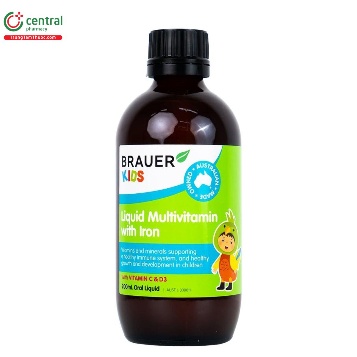 brauer kids liquid multivitamin with iron 13 G2017