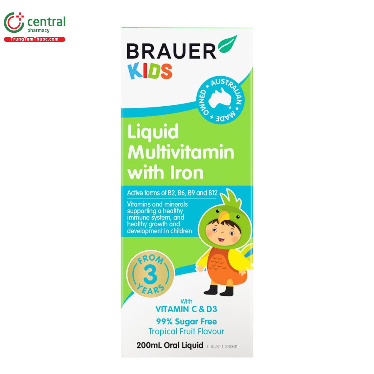 brauer kids liquid multivitamin with iron 3 F2248