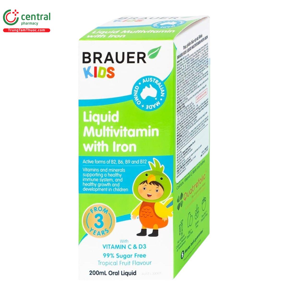 brauer kids liquid multivitamin with iron 5 T7613