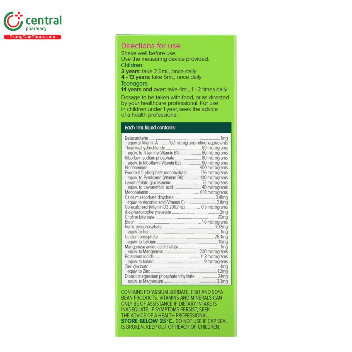 brauer kids liquid multivitamin with iron 9 B0360