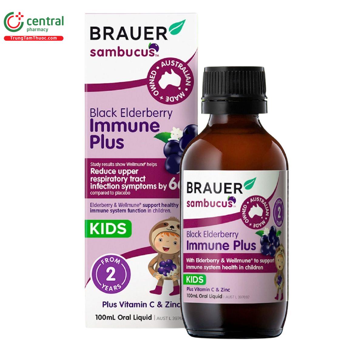 brauer sambucus black elderberry kids immune plus L4375