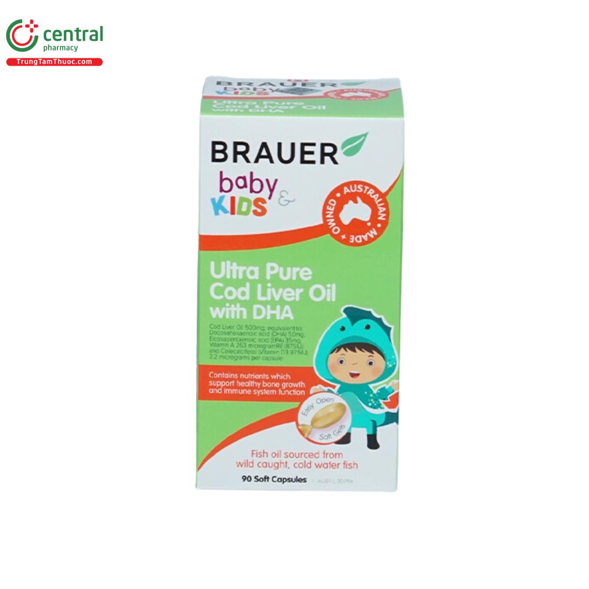 brauer ultra pure cod liver oil with dha 4 M5737