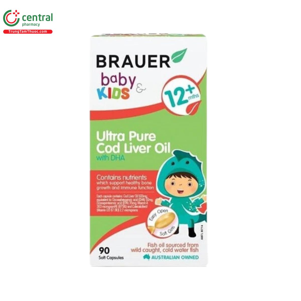 brauer ultra pure cod liver oil with dha 5 D1520