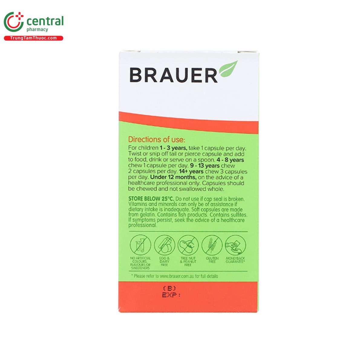 brauer ultra pure cod liver oil with dha 7 D1848