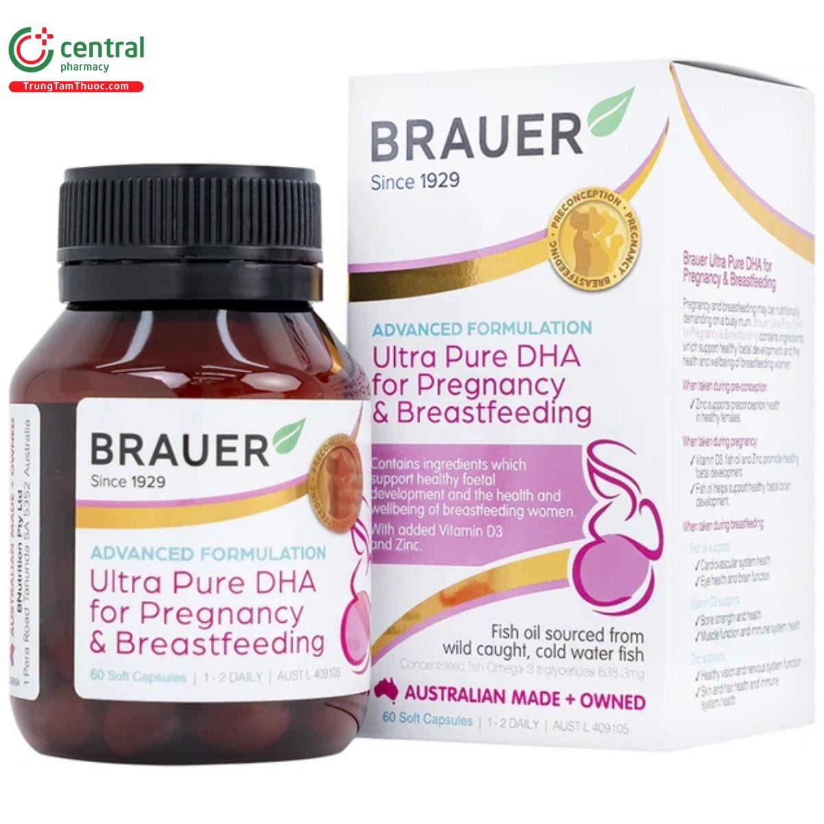 Thuốc Brauer Ultra Pure Dha For Pregnancy & Breastfeeding tốt cho sức khỏe