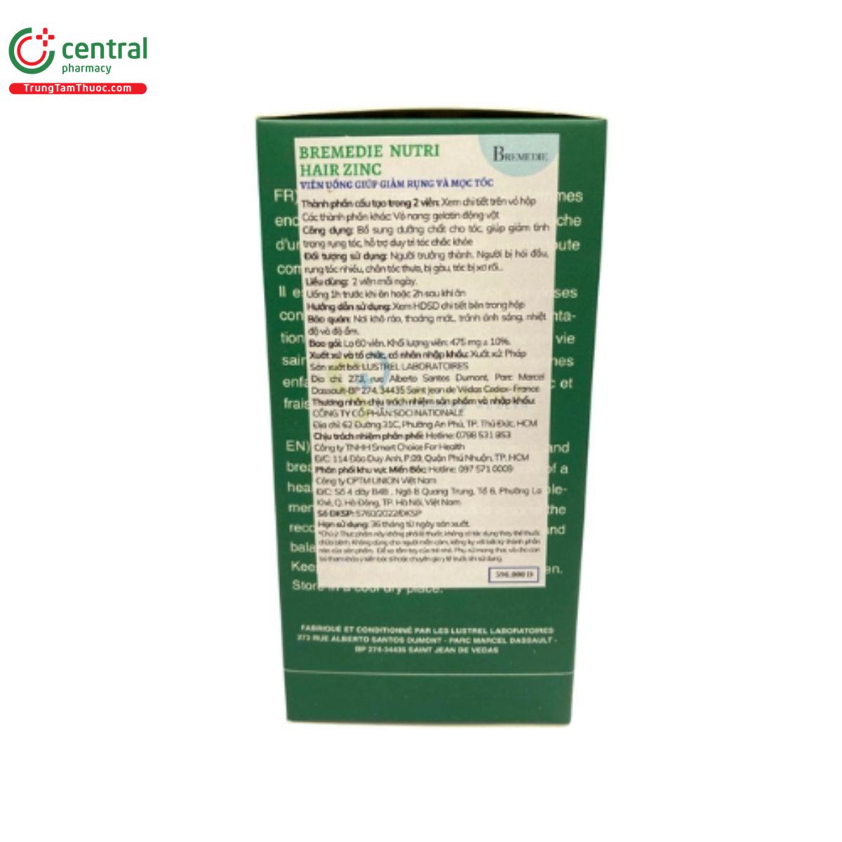 bremedie nutri hair zinc 4 U8533