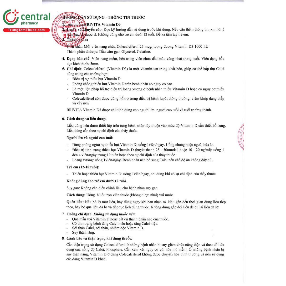 brivita vitamin d3 1000iu 6 P6855