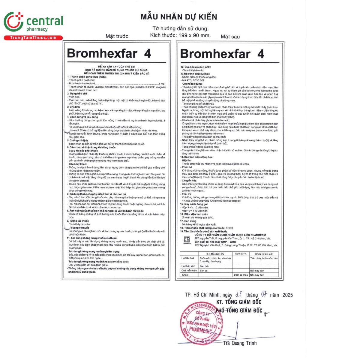 bromhexfar 4mg 6 D1061 bromhexfar 4mg 6 D1061