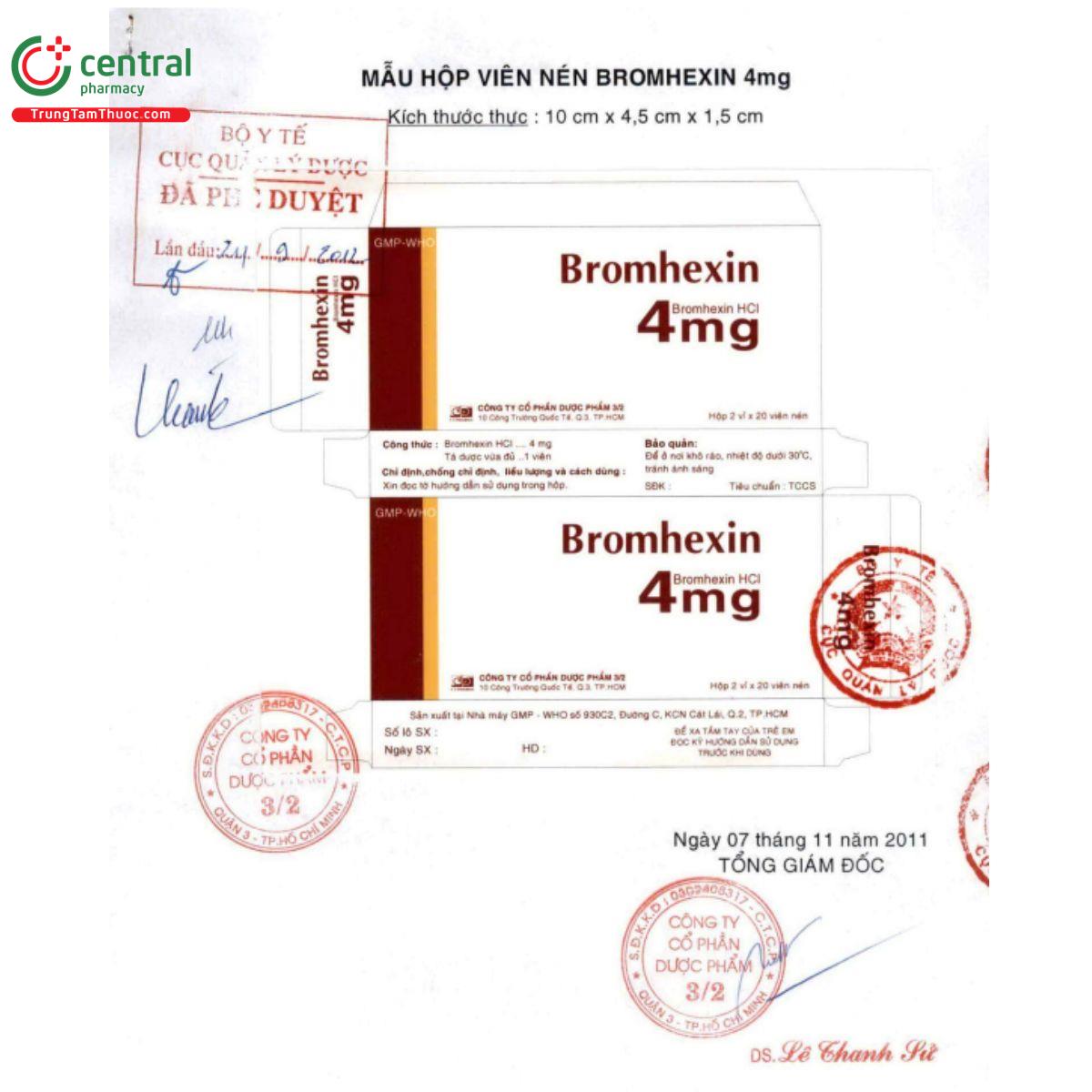 bromhexin 4mg 3 K4202