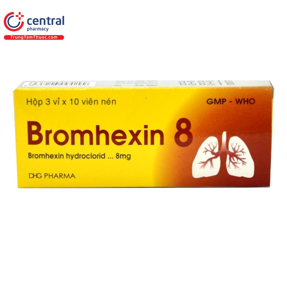 [CHÍNH HÃNG] Thuốc Bromhexin 8 DHG - Thuốc làm long đờm, loãng đờm