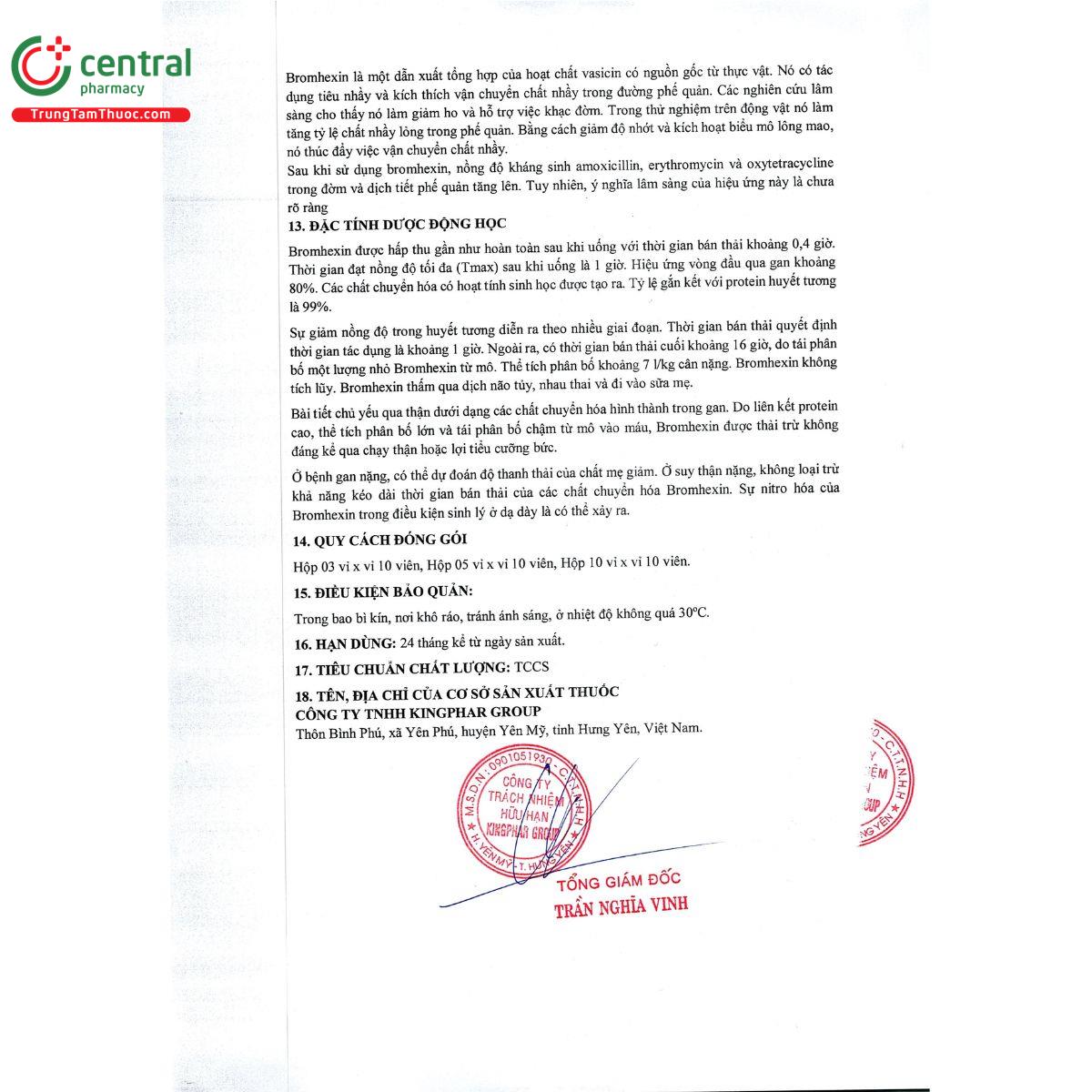 bromhexin 8 mg kingphar 7 V8146 bromhexin 8 mg kingphar 7 V8146