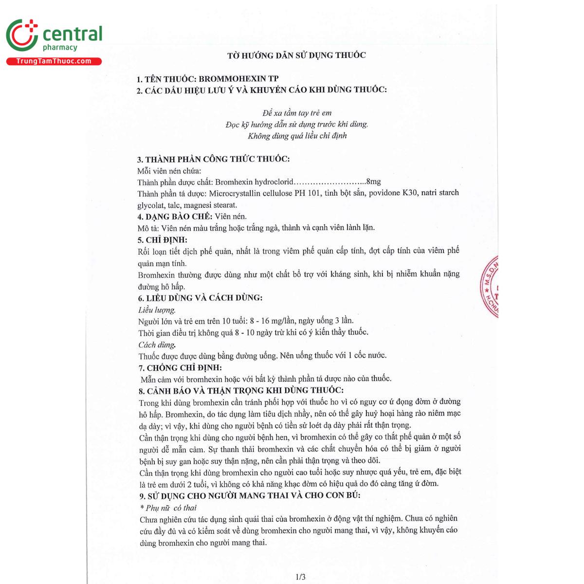 brommohexin tp 8mg 4 S7512