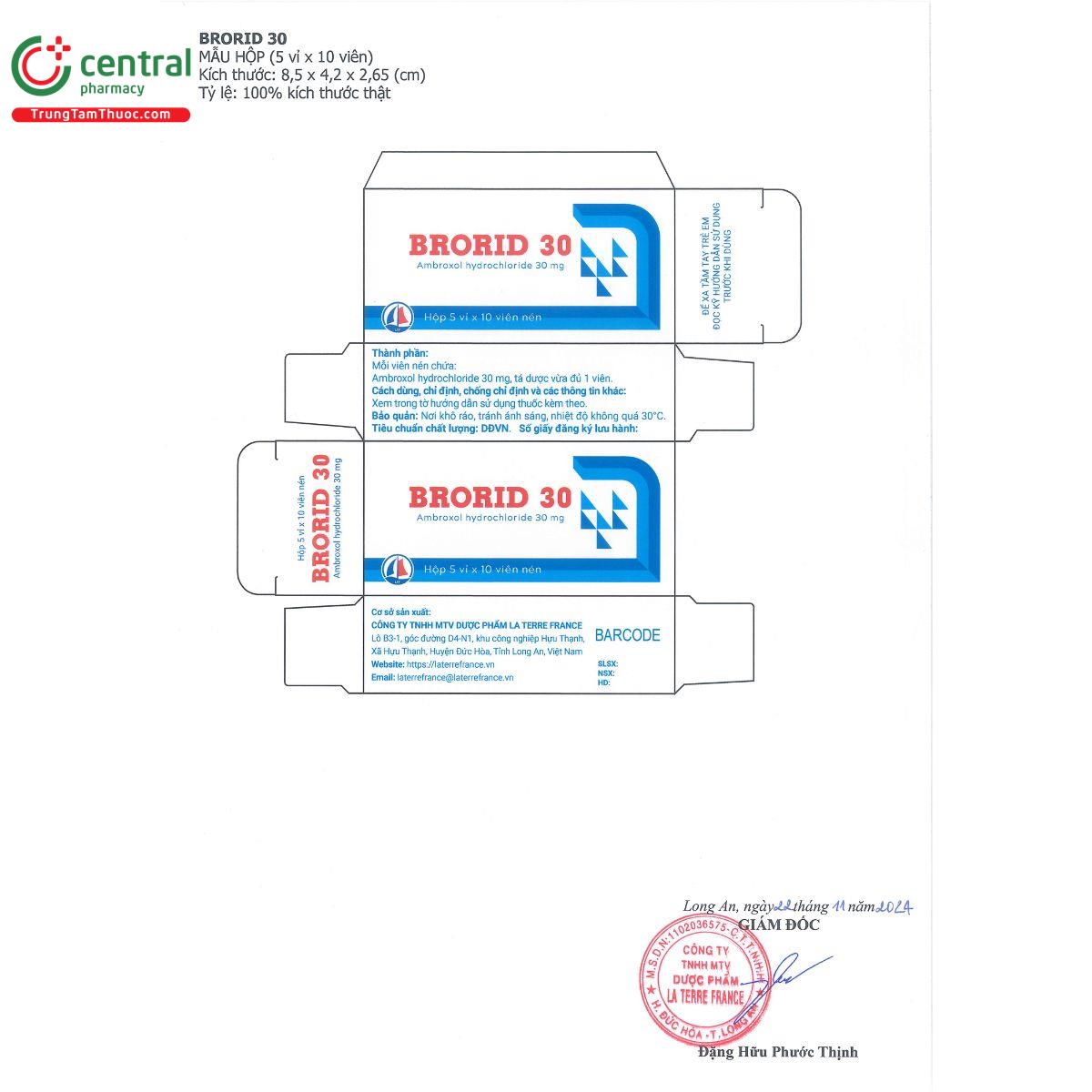 brorid 30mg B0834 brorid 30mg B0834