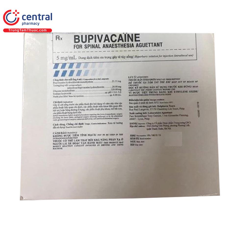 bupivacaine for spinal anaesthesia aguettant 5mg ml 2 A0751