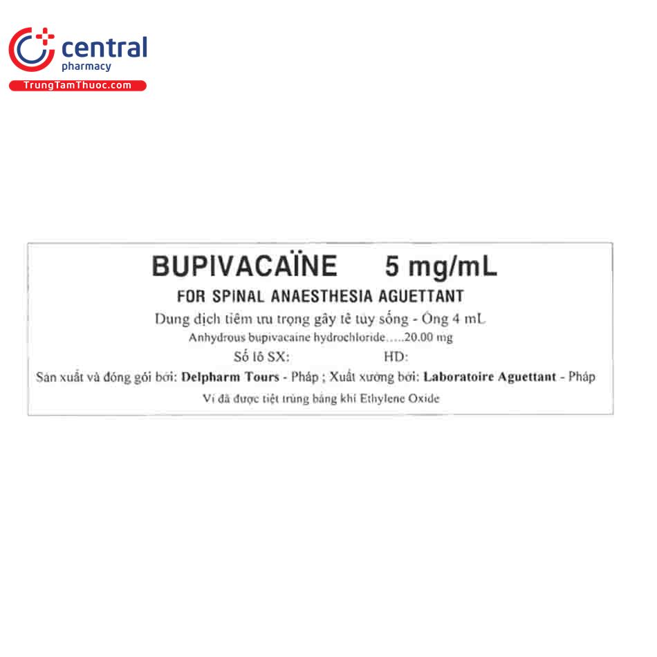 bupivacaine for spinal anaesthesia aguettant 5mgml 2 Q6418