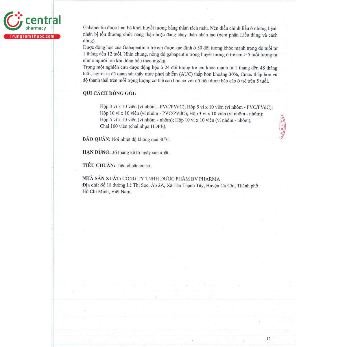 bv gabapentin 400 15 P6122 bv gabapentin 400 15 P6122