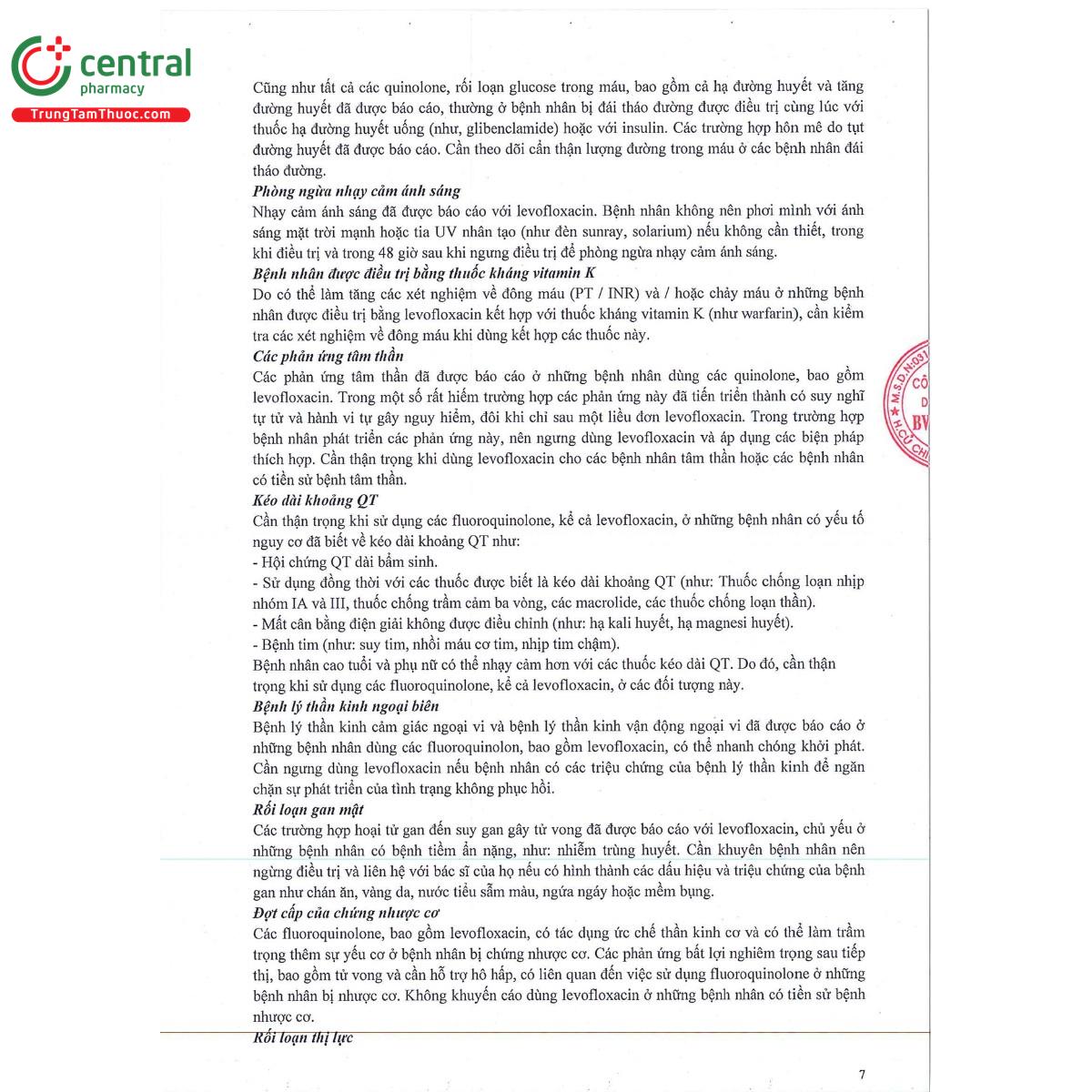 bv levocin 500mg 10 P6713