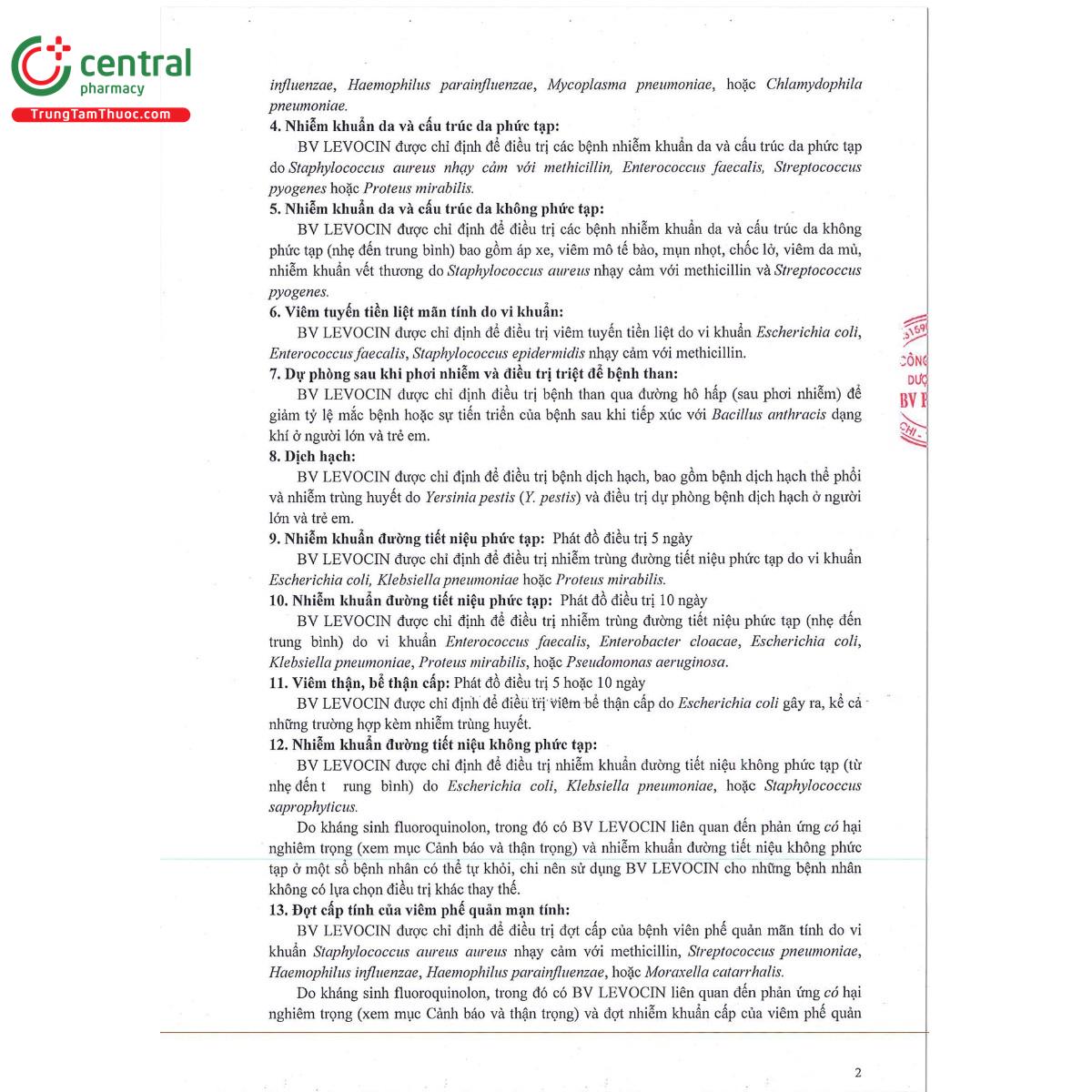 bv levocin 500mg 5 V8054