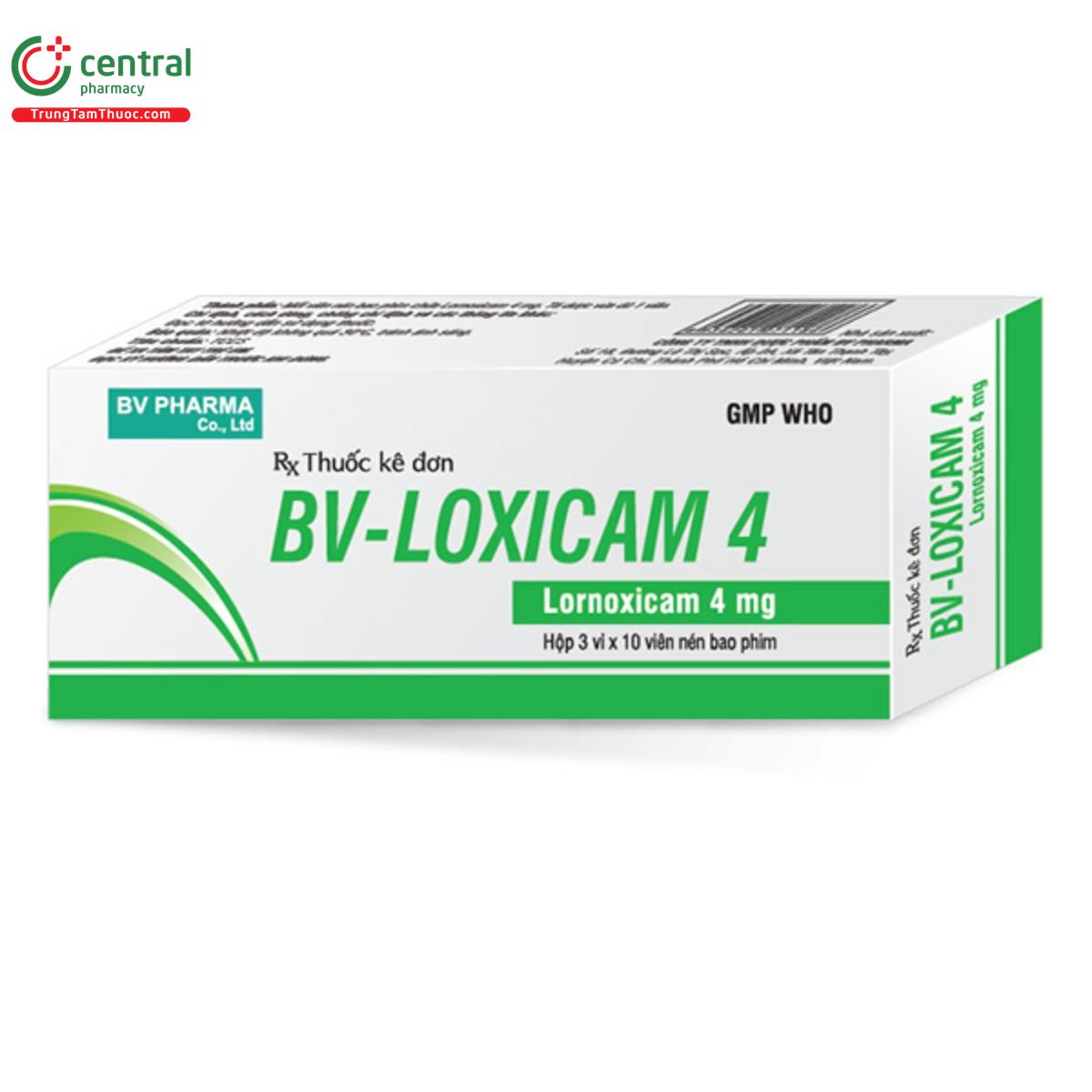 Thuốc BV-Loxicam 4mg giảm đau và chống viêm trong bệnh cơ xương khớp
