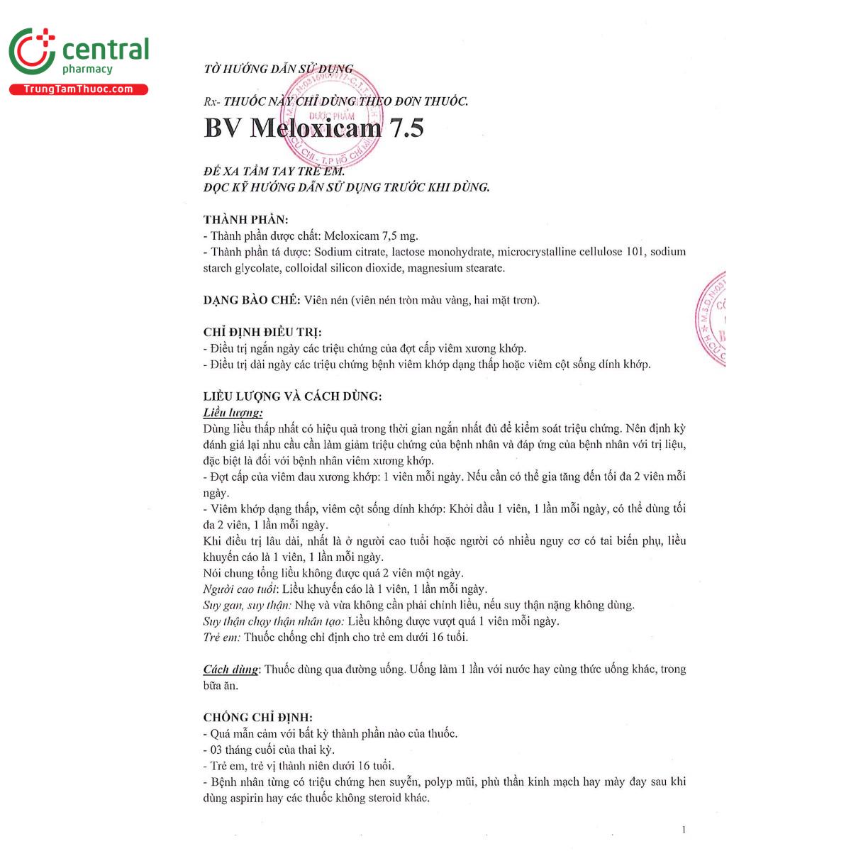 bv meloxicam 75mg 3 R7286