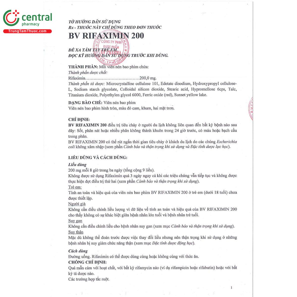 bv rifaximin 200 4 E1553 bv rifaximin 200 4 E1553