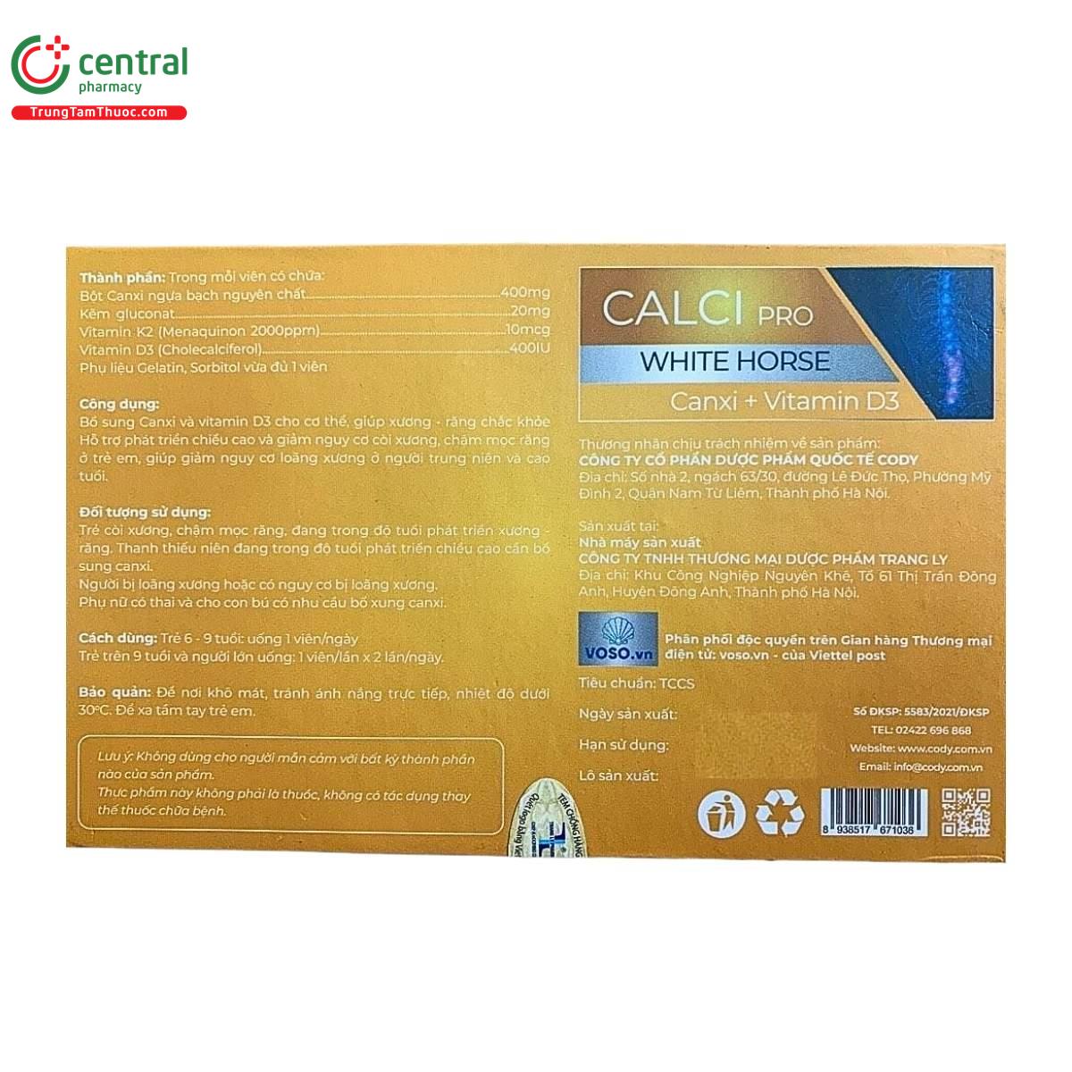 calci pro white horse 3 G2582