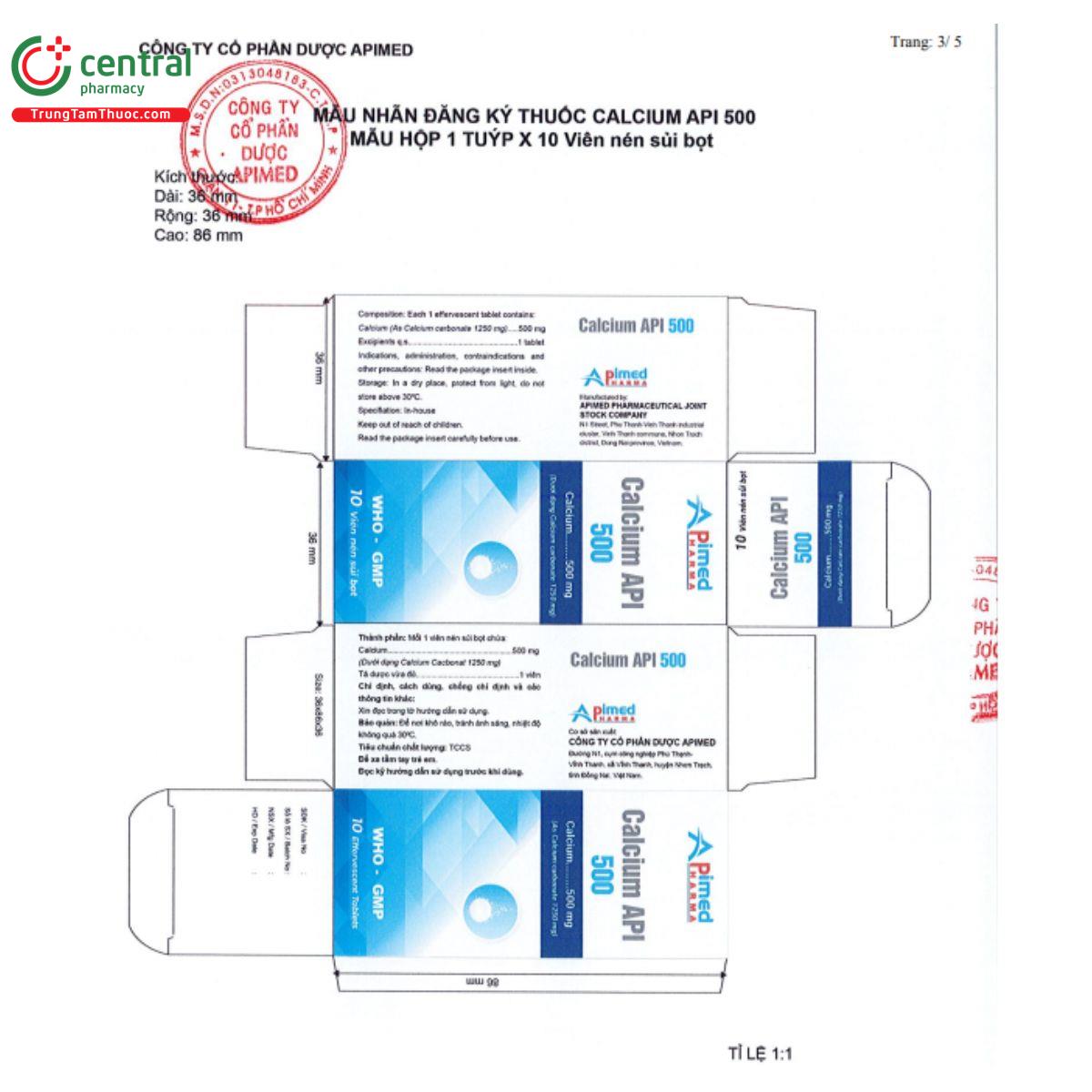calcium api 500mg 6 R7688 calcium api 500mg 6 R7688