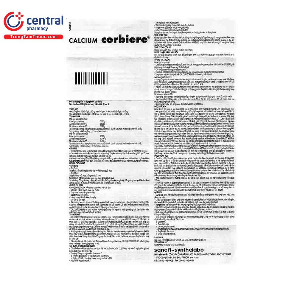 calcium corbiere 5ml 16 Q6486