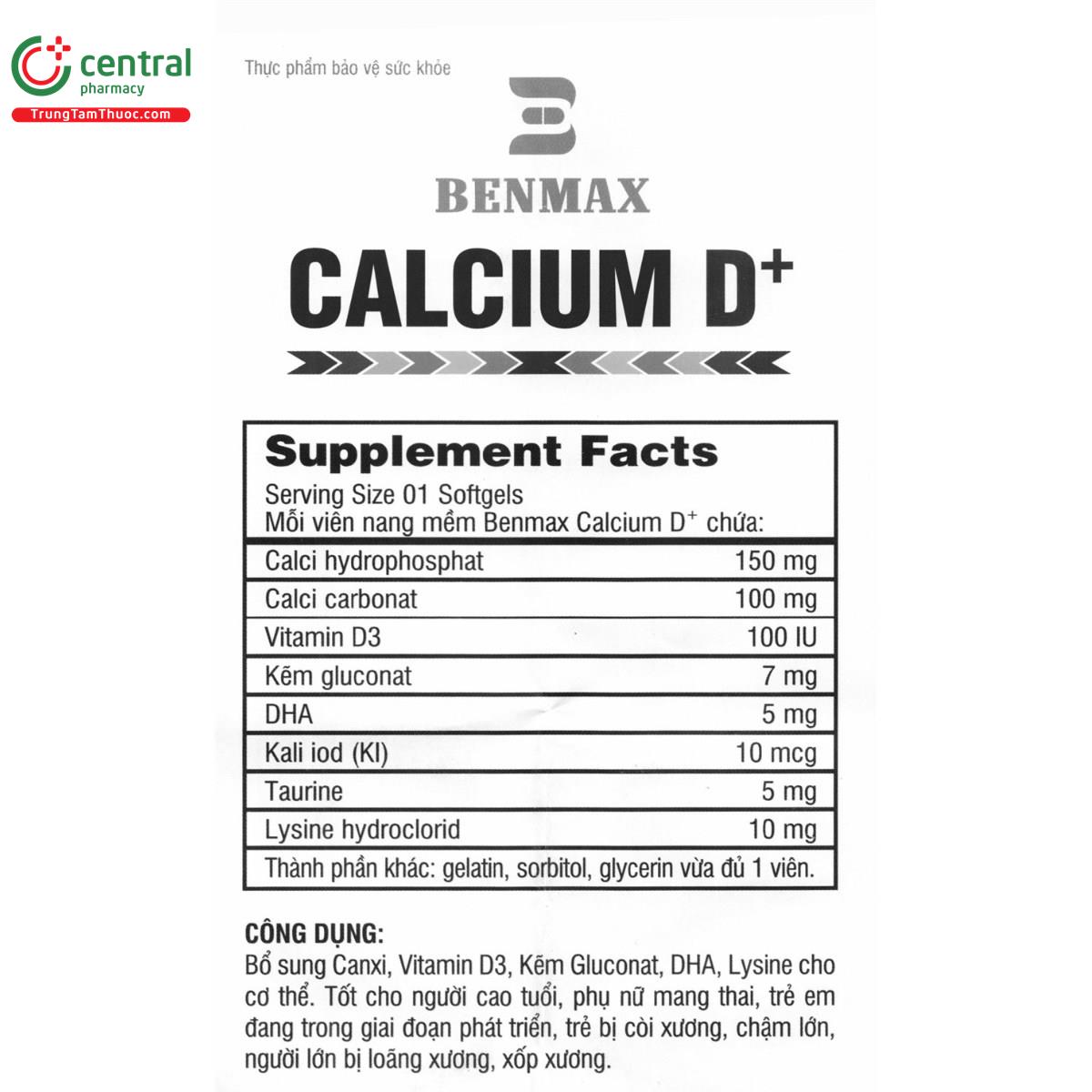 calcium d benmax 5 O5566