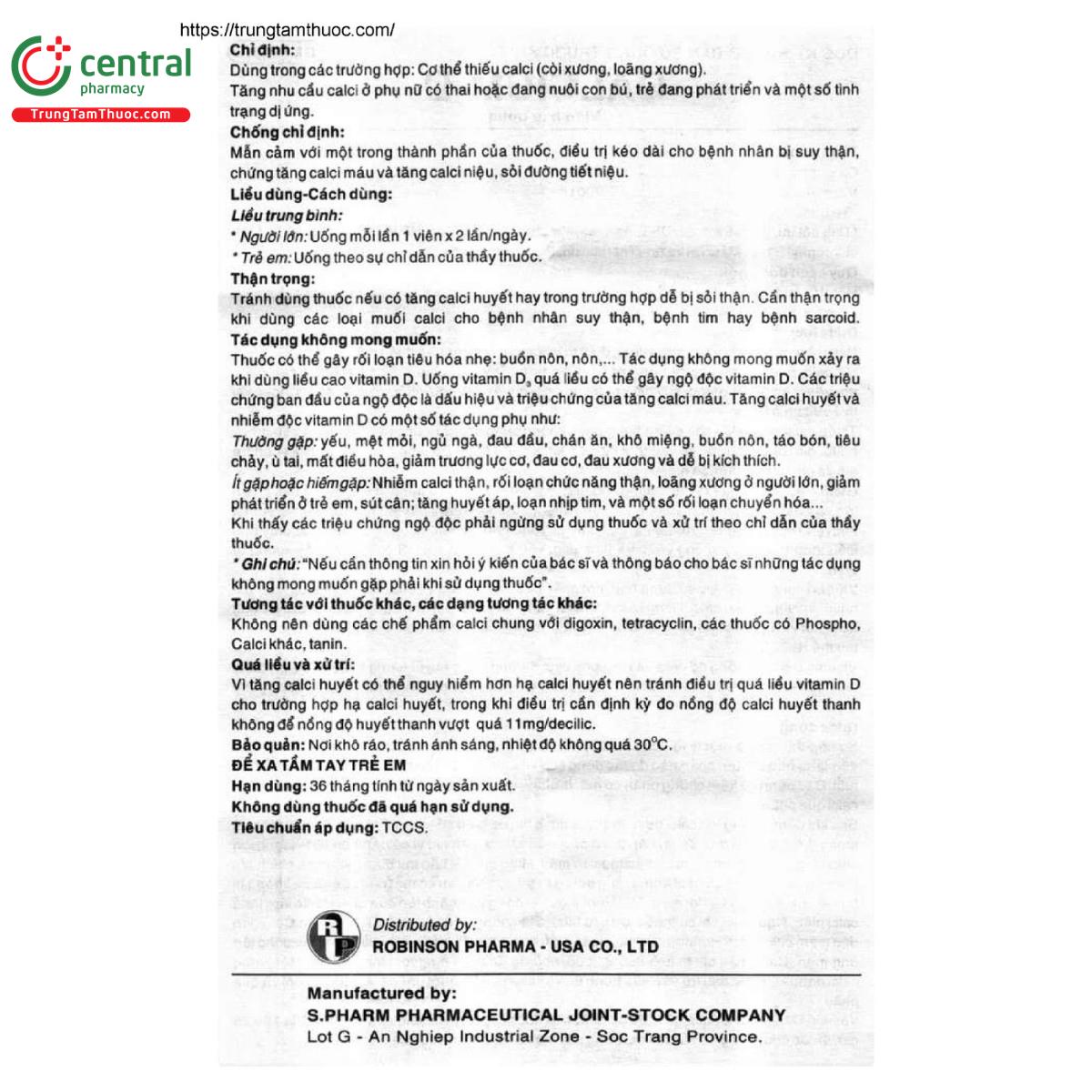 calcium d robinson pharma huong dan su dung trungtamthuoc page 2 E1747