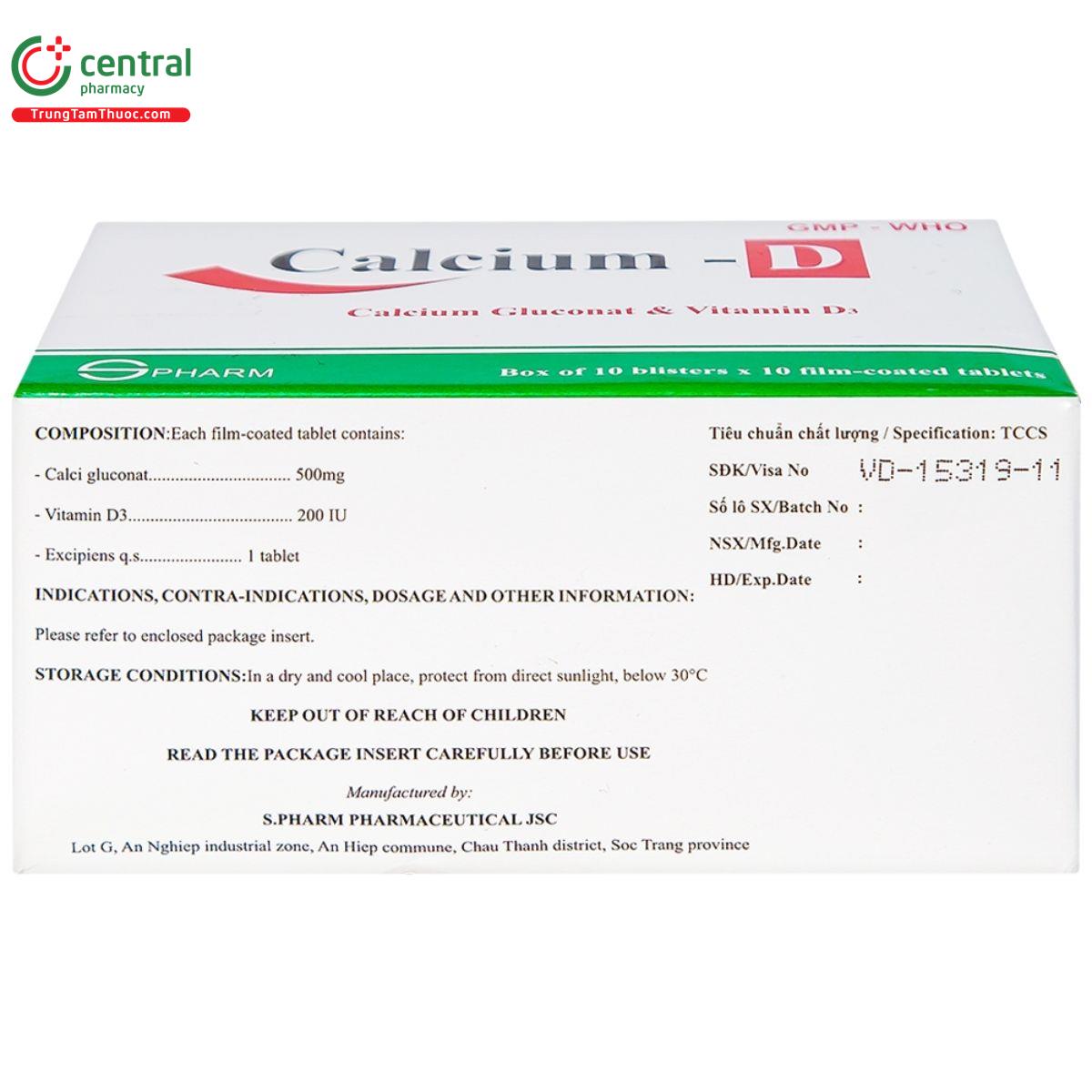 calcium d s pharm 4 L4518