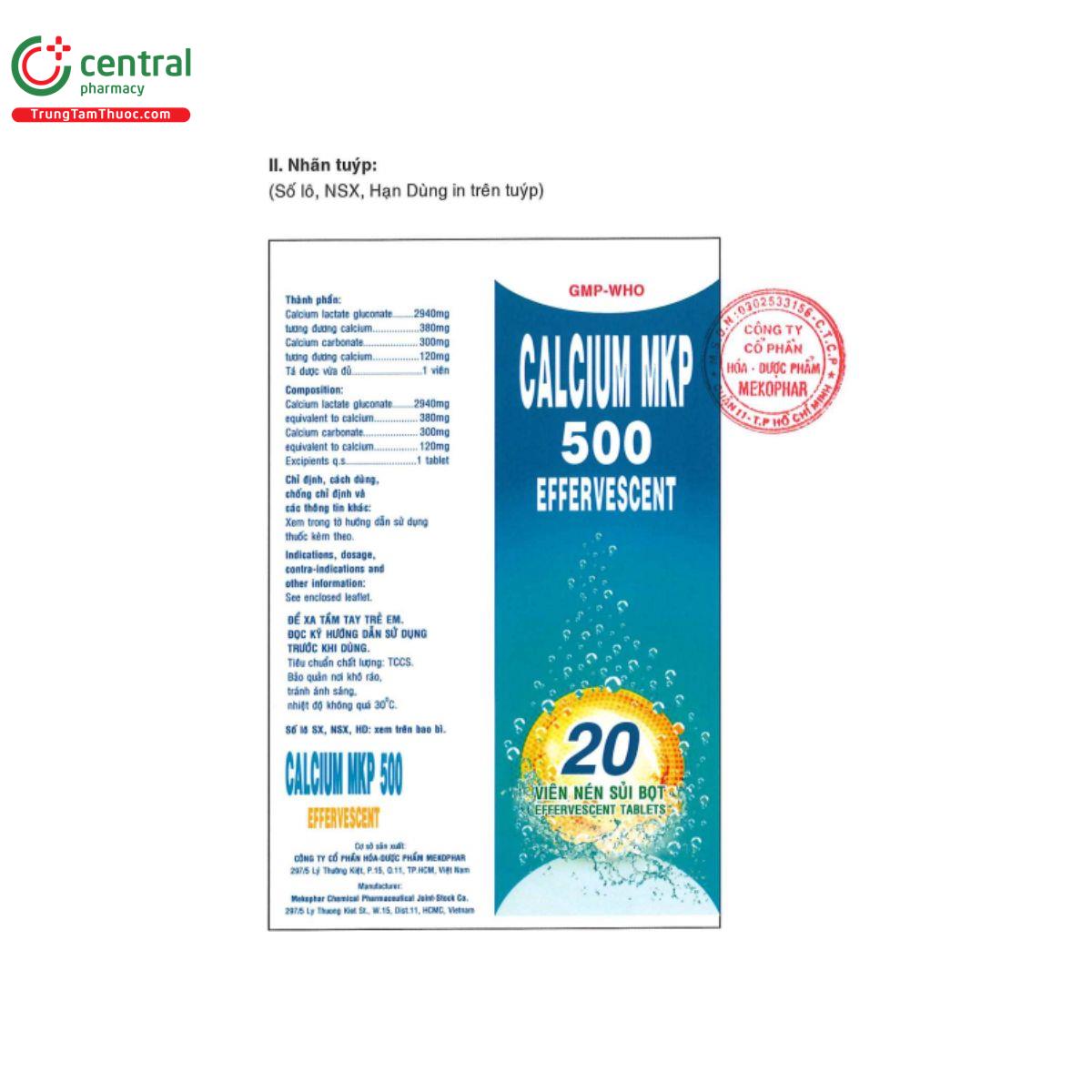 calcium mkp 500 effervescent 5 K4200