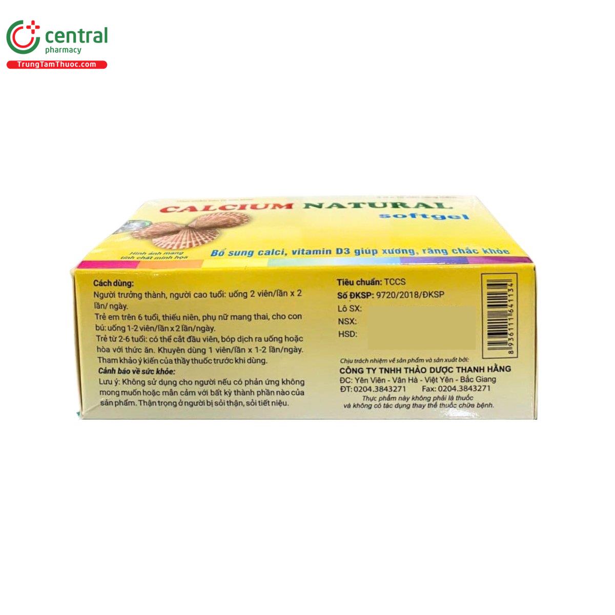 calcium natural softgel 8 P6350