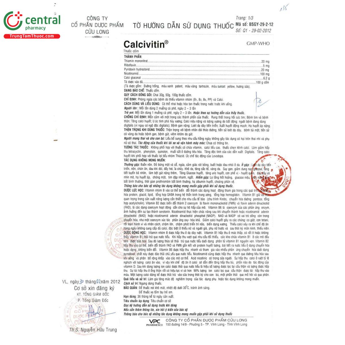 calcivitin pharimexco 6 C0774 calcivitin pharimexco 6 C0774