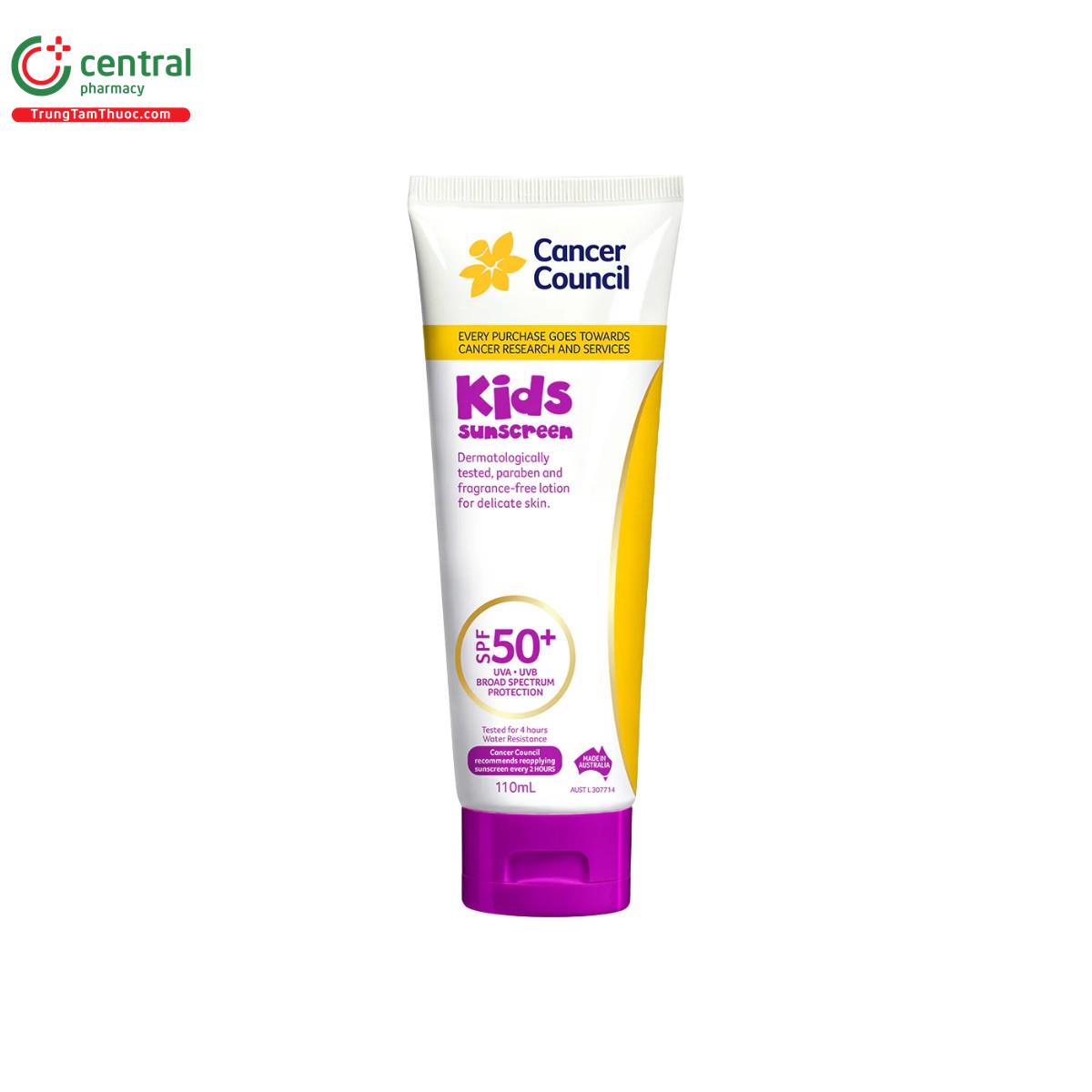 cancer council kids sunscreen spf50 3 K4261