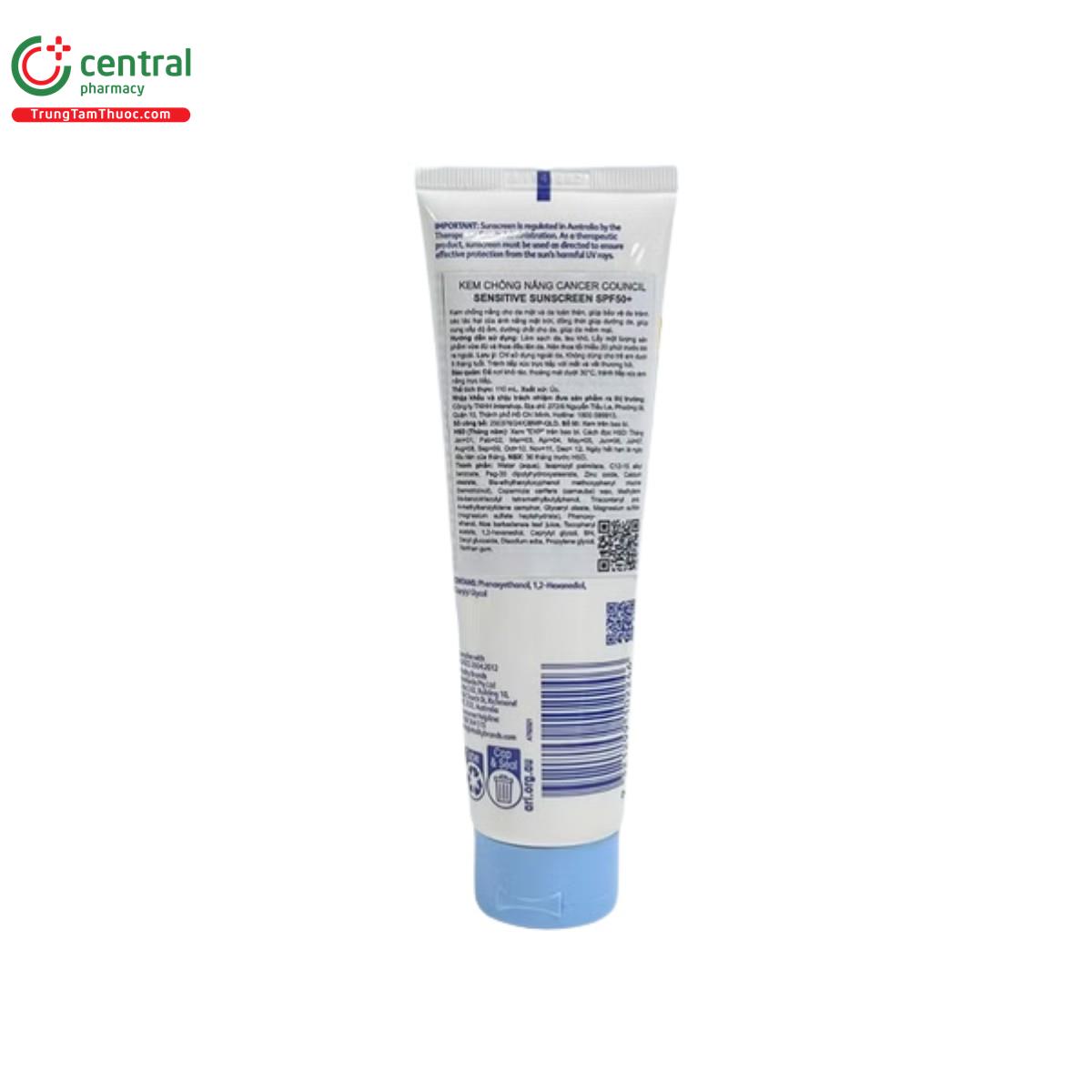 cancer council sensitive sunscreen spf50 5 I3325