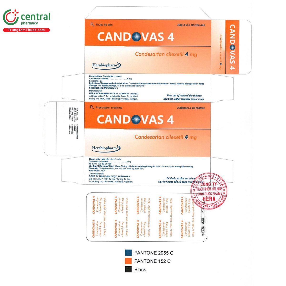 candovas 4mg 5 V8515