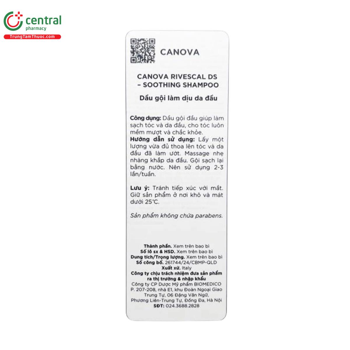 canova rivescal ds soothing shampoo 13 G2248 canova rivescal ds soothing shampoo 13 G2248