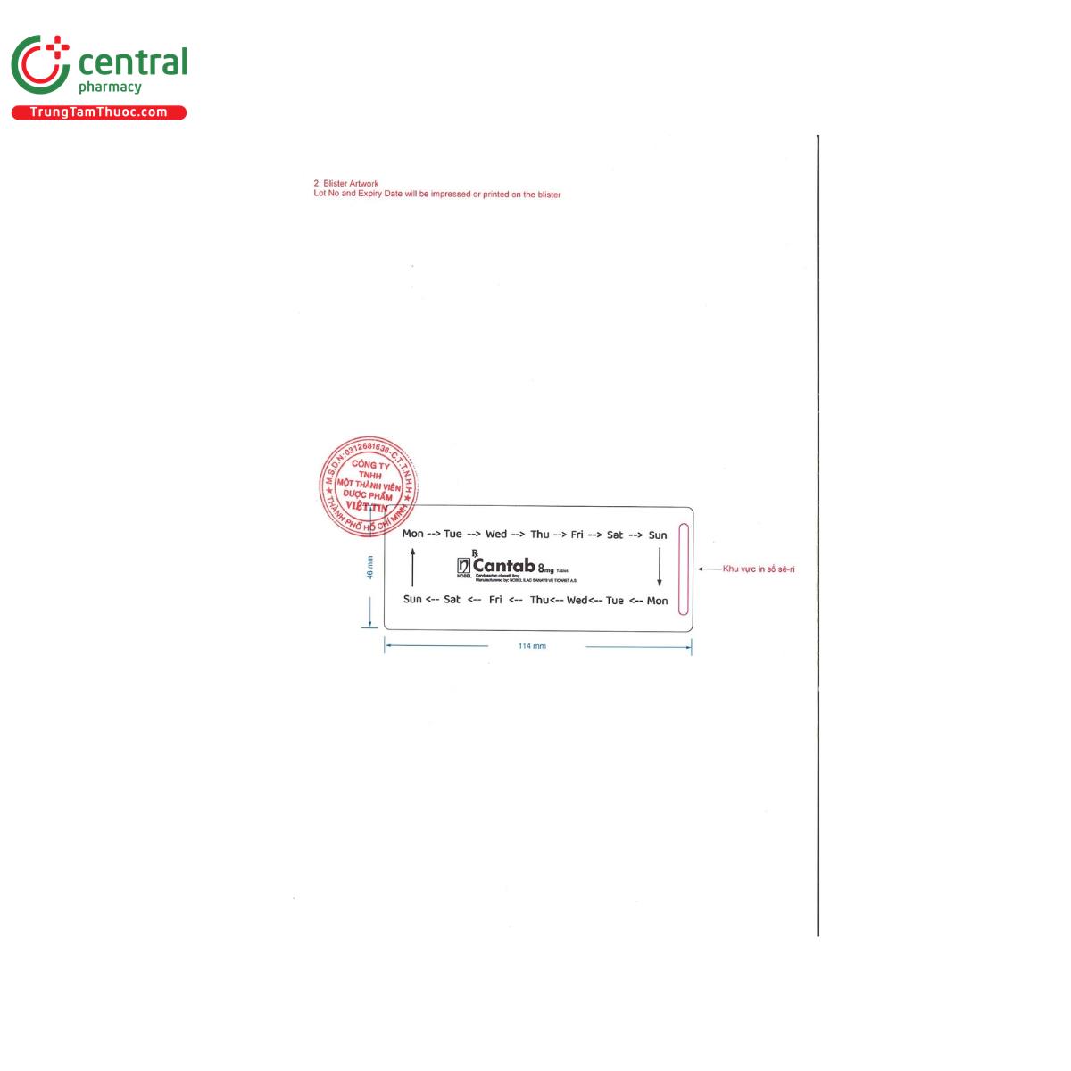 cantab 8mg 3 M5060