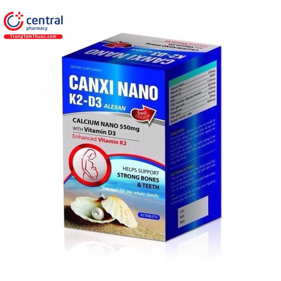 CHÍNH HÃNG Canxi Nano K D Alexan Liều dùng công dụng