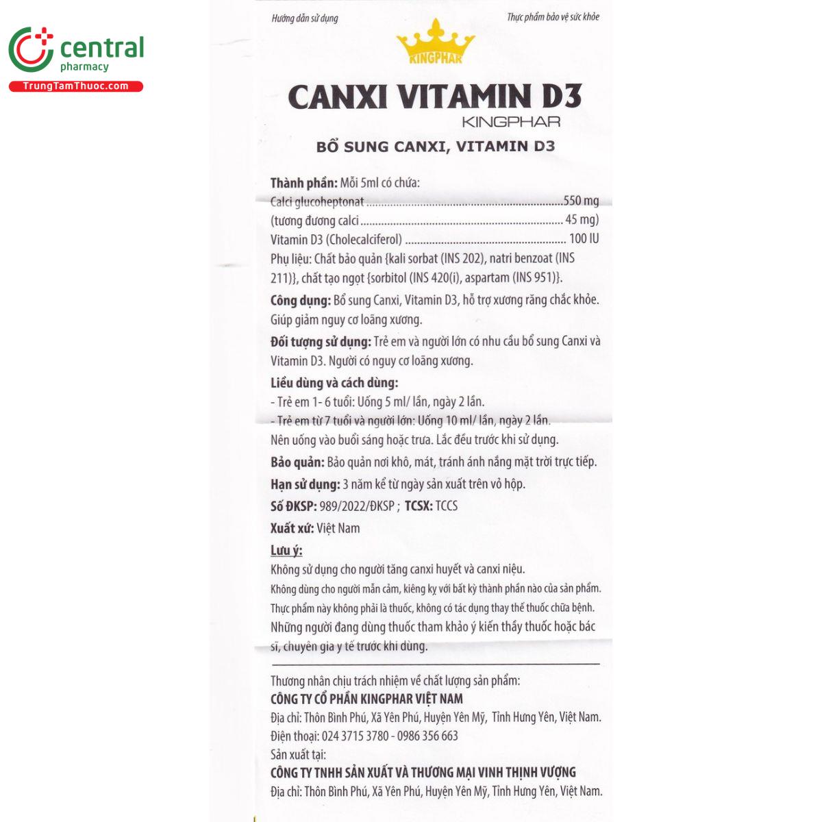 canxi vitamin d3 kingphar 7 U8786