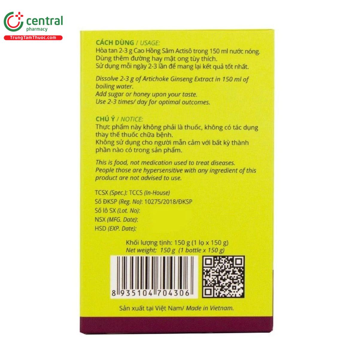 cao hong sam actiso ladophar 3 C1012 cao hong sam actiso ladophar 3 C1012