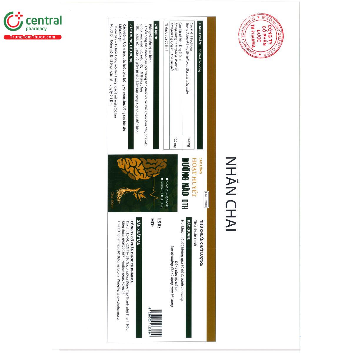 cao long hoat huyet duong nao dth 8 N5781 cao long hoat huyet duong nao dth 8 N5781