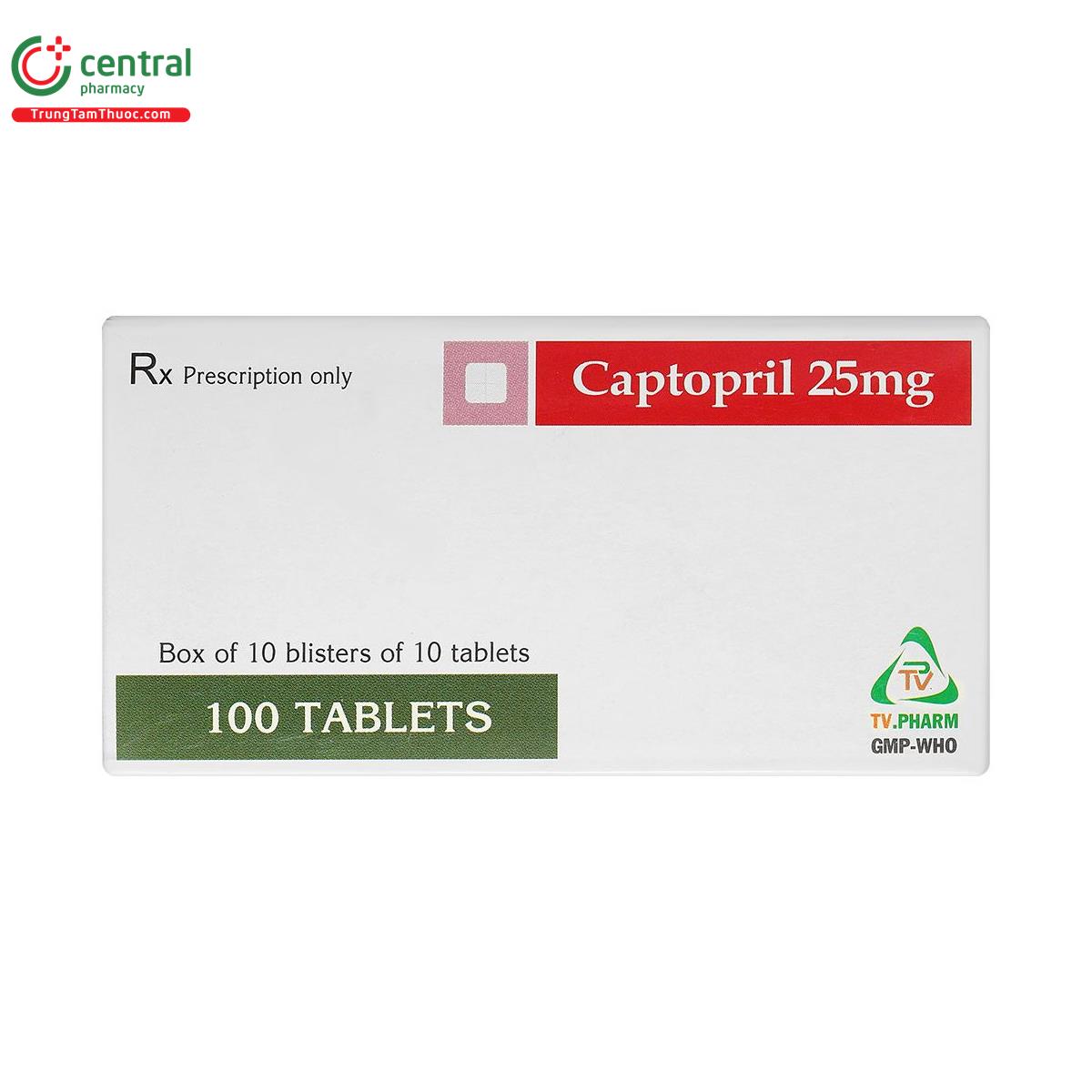 captopril 25mg tv pharma 3 D1175