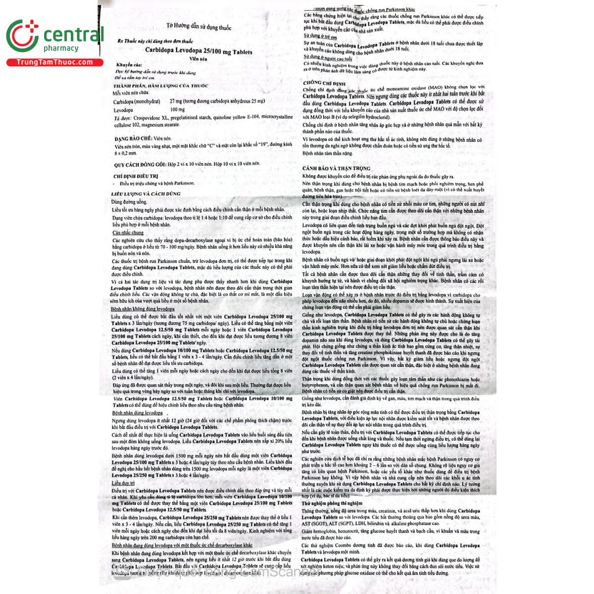 carbidopa levodopa 25 100mg 11 O5716 carbidopa levodopa 25 100mg 11 O5716