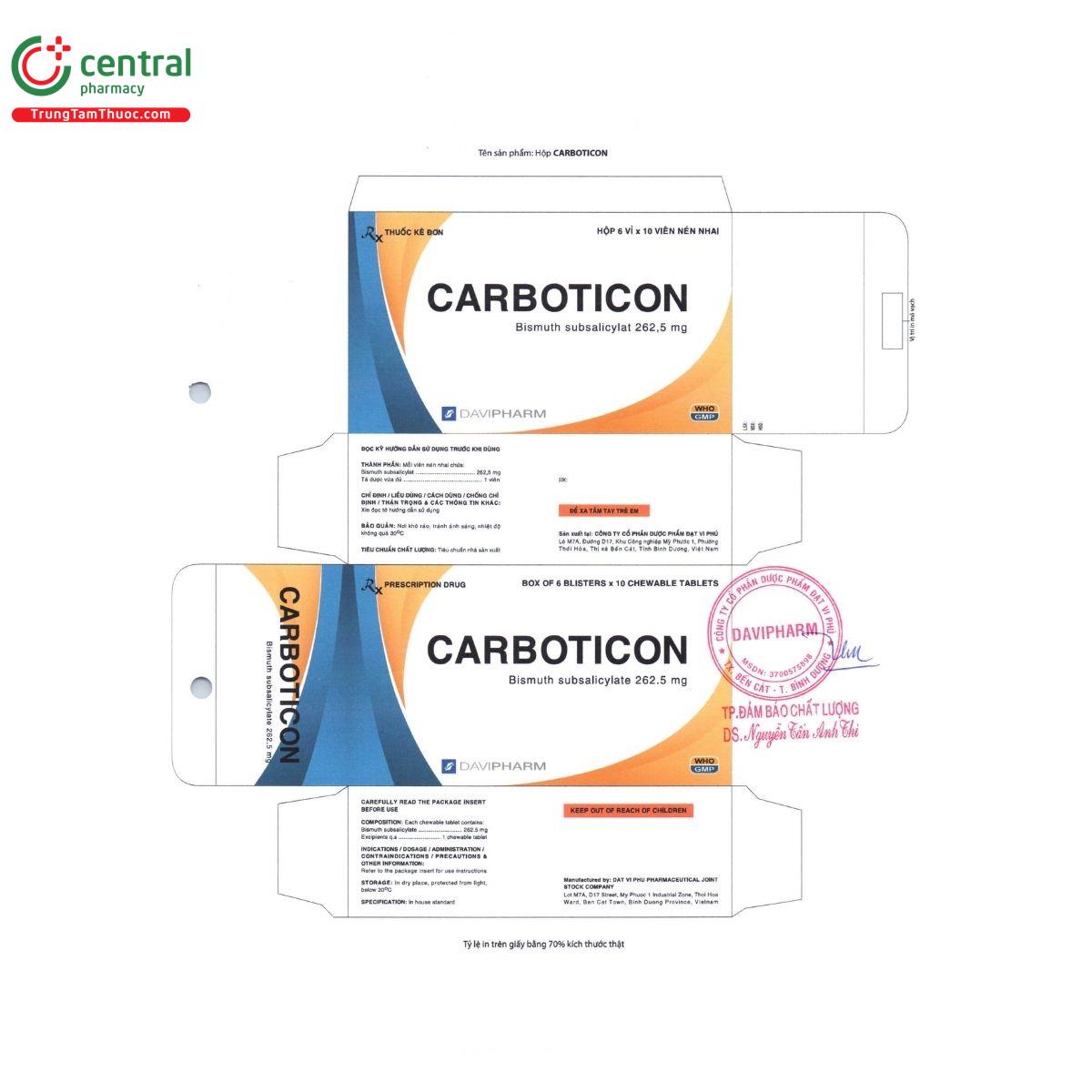 carboticon 262 5mg L4826