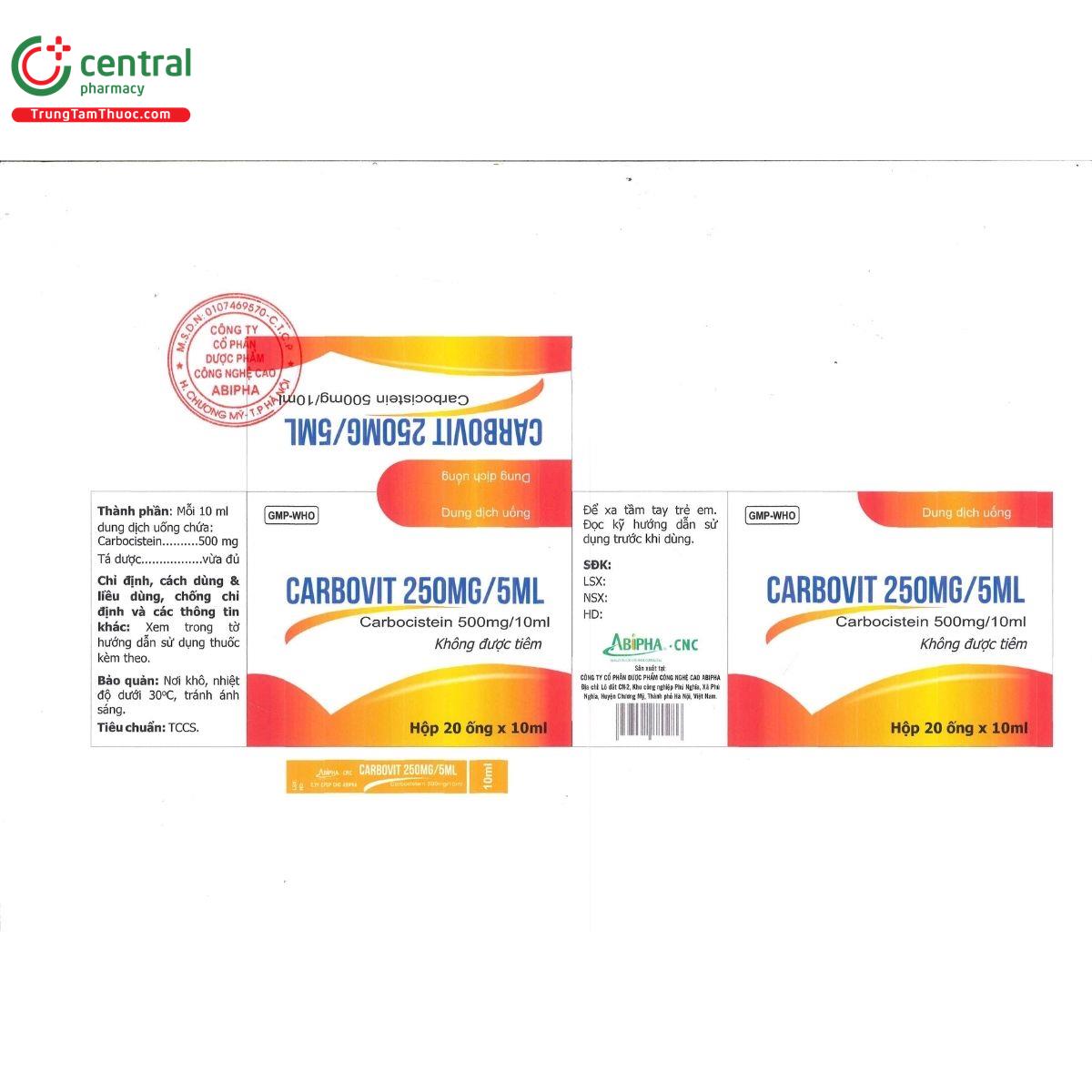 carbovit 250mg 5ml 2 M5788