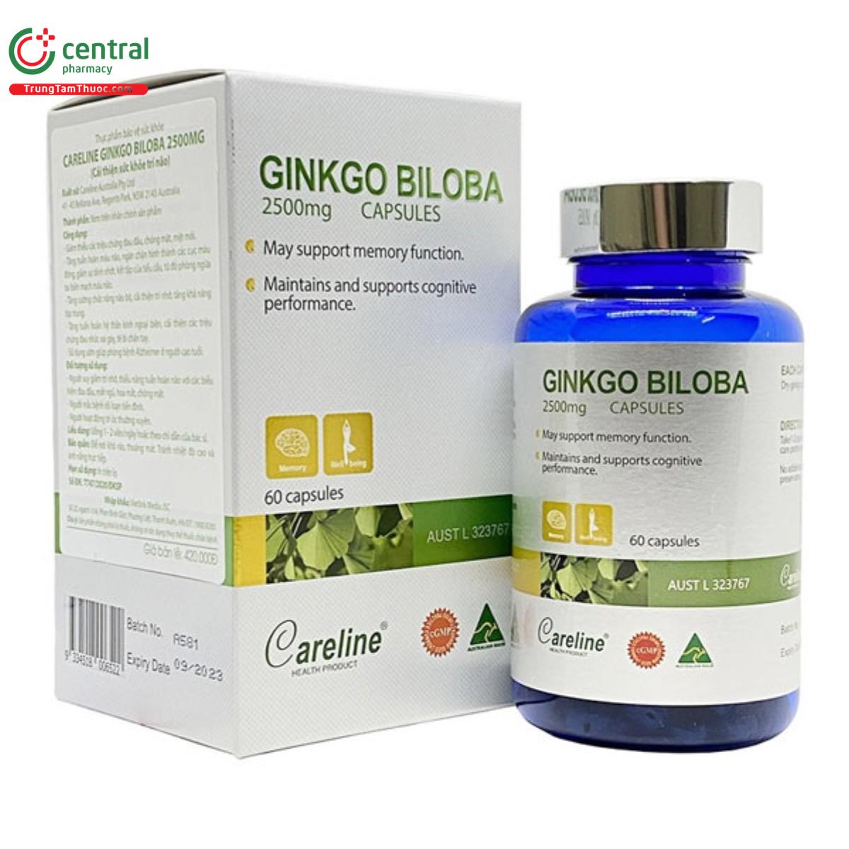 careline ginkgo biloba 2500mg 3 H3227