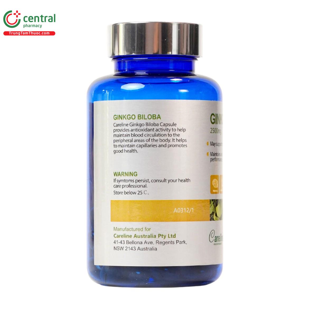 careline ginkgo biloba 2500mg 6 M5074