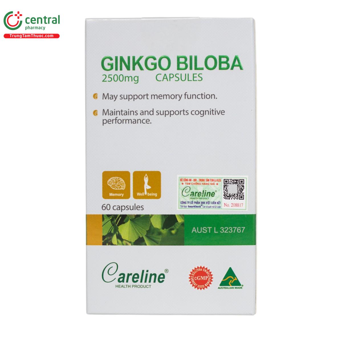 careline ginkgo biloba 2500mg 9 R7831